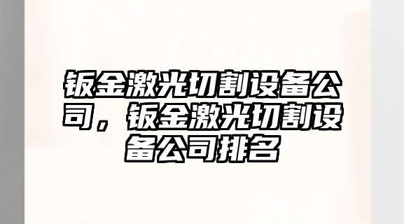 鈑金激光切割設備公司，鈑金激光切割設備公司排名