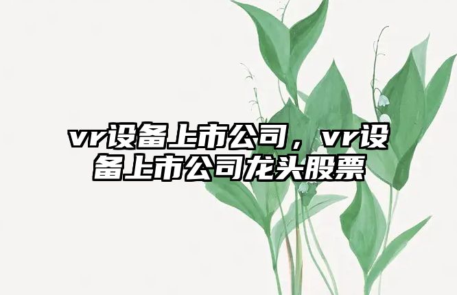 vr設(shè)備上市公司，vr設(shè)備上市公司龍頭股票