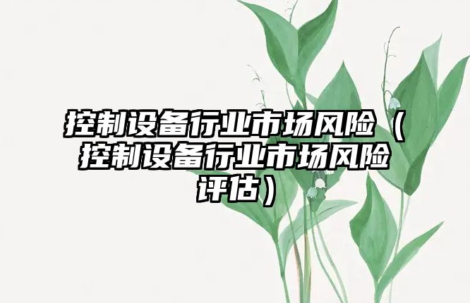 控制設(shè)備行業(yè)市場風險（控制設(shè)備行業(yè)市場風險評估）