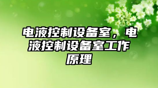 電液控制設(shè)備室，電液控制設(shè)備室工作原理