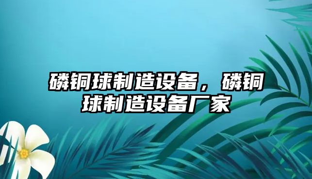 磷銅球制造設(shè)備，磷銅球制造設(shè)備廠家