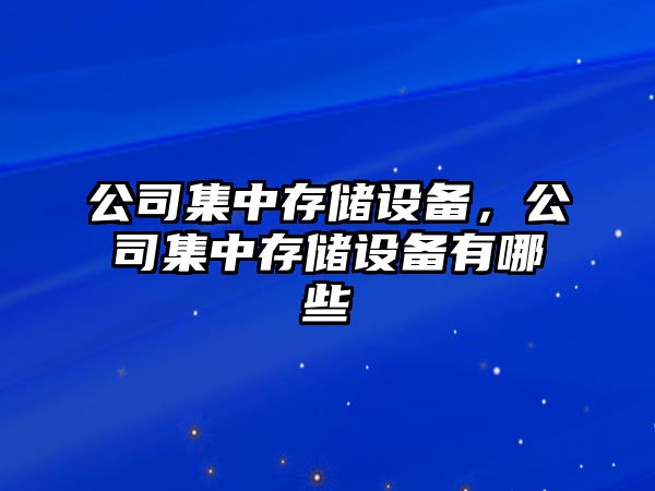 公司集中存儲設(shè)備，公司集中存儲設(shè)備有哪些